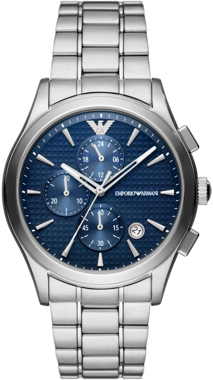 Emporio Armani Chronograph AR11528, Quarzuhr, Armbanduhr, Herren, Stoppfunktion, Datum, 12/24-Std.-Anzeige