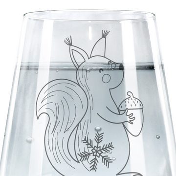 Mr. & Mrs. Panda Glas Eichhörnchen Weihnachten - Transparent - Geschenk, Trinkglas, Spülmas, Premium Glas, Elegantes Design
