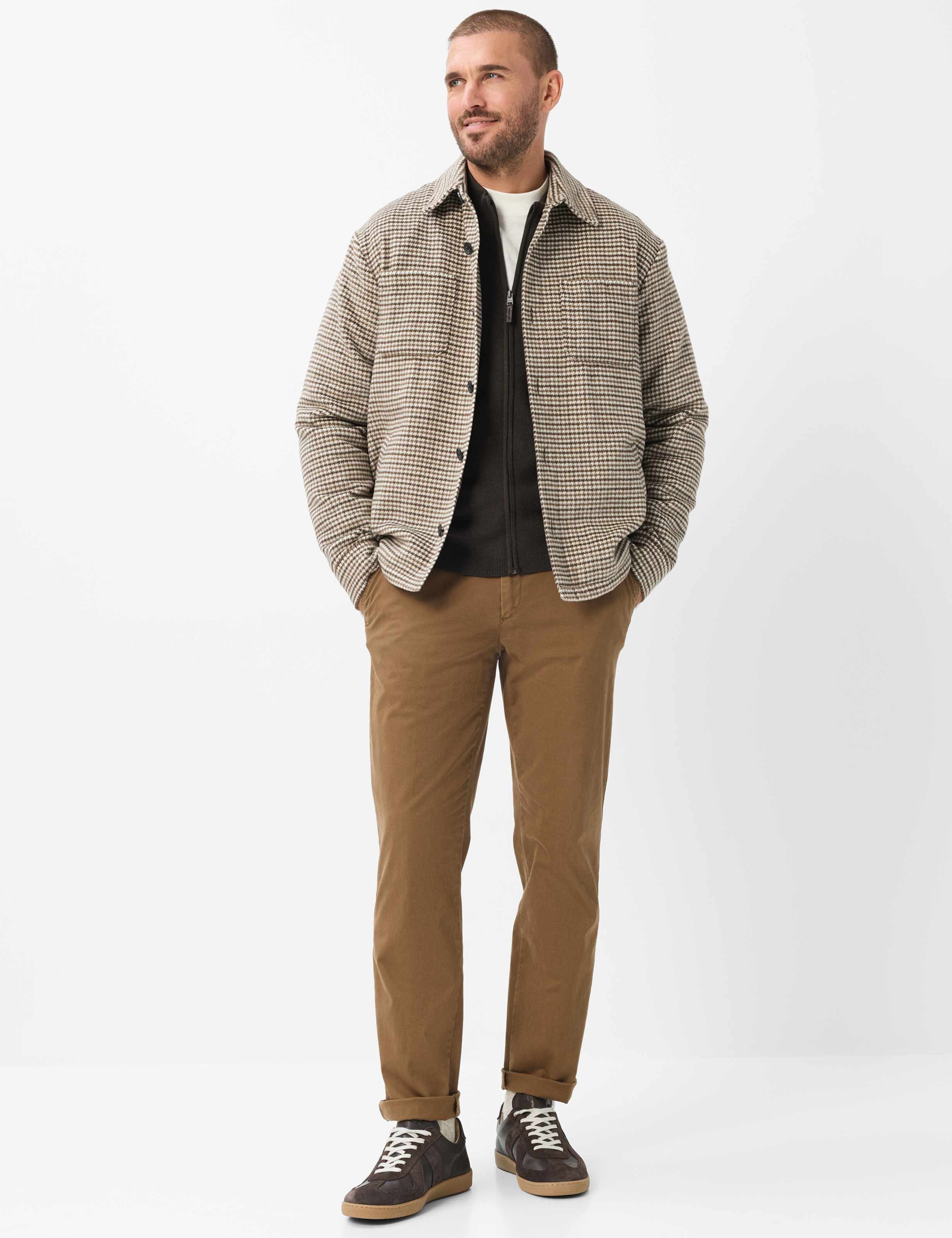 Brax Strickjacke Style JOHN Feel Good Sportive: Strickjacke im Woll-Baumwoll-Mix – Bild 2 von 5