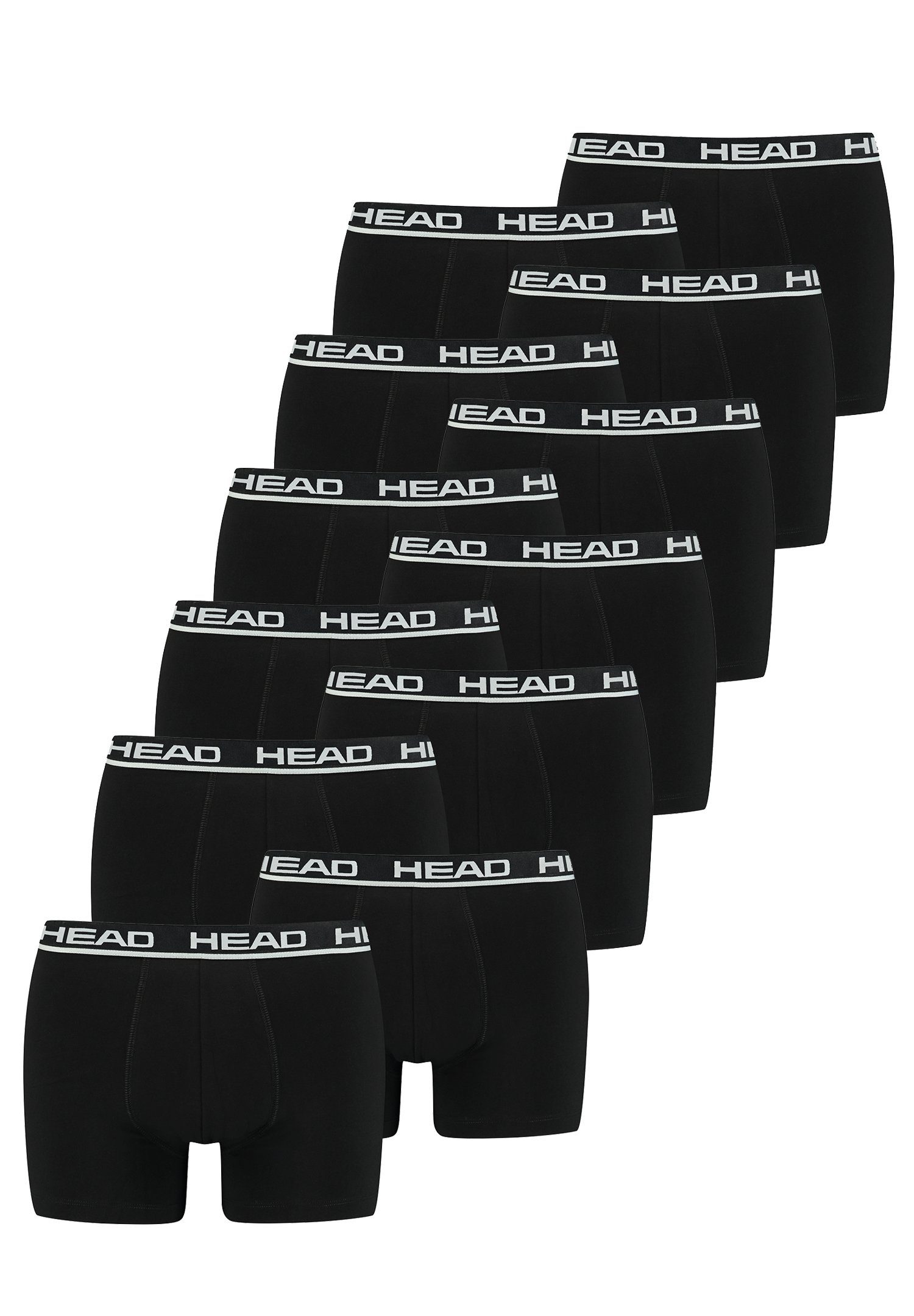 Black Basic 12-St., 12P Boxershorts Boxer (Spar-Set, Head - 005 12er-Pack) Head