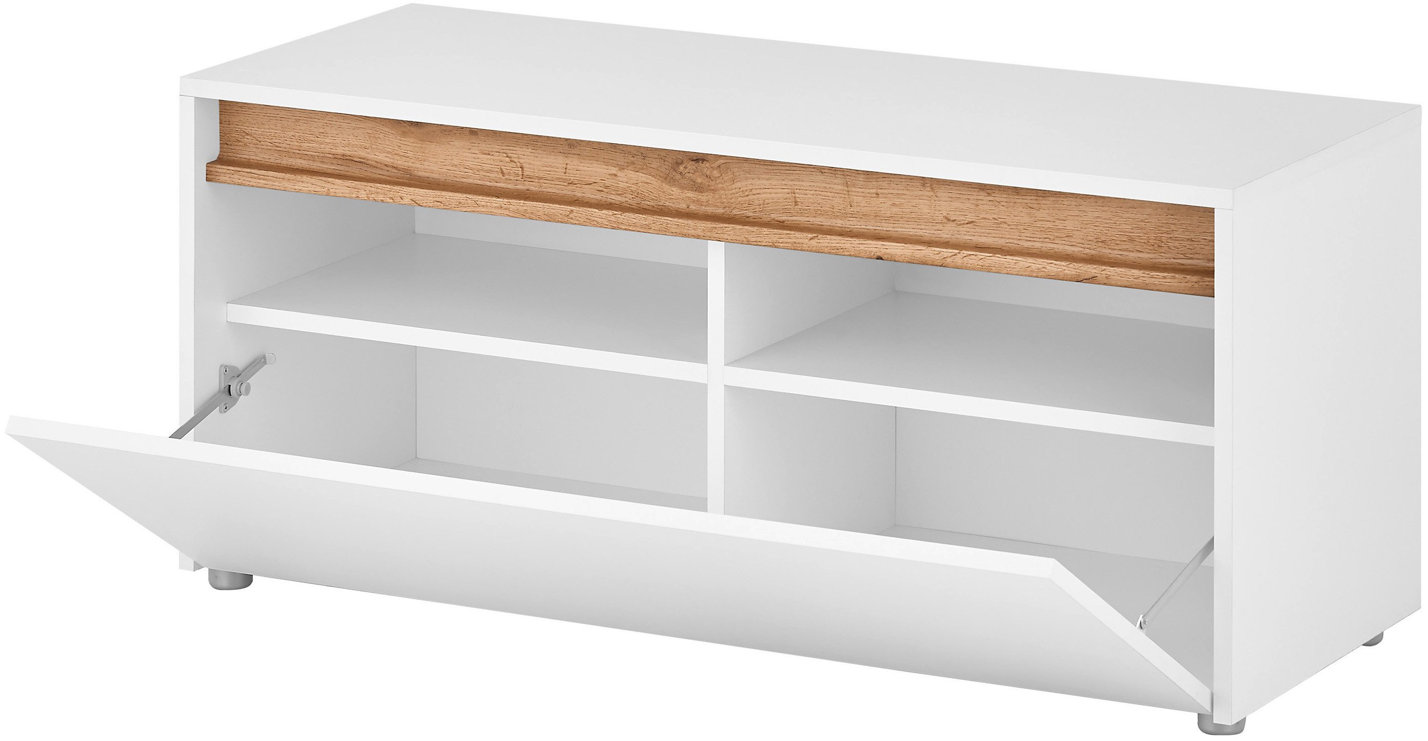 Home affaire Schuhbank GiRON/CiTY, Garderobenbank mit Klappe, Sitzbank in vier Farben, viel Stauraum, Platz für ca. 8 Paar Schuhe, 100 cm breit – Bild 4 von 5