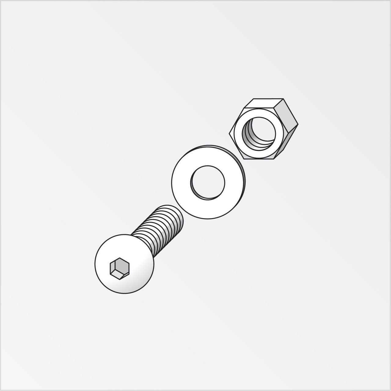 Thumbnail - alfer Gewindeschraube alfer Linsenkopfschrauben-Set M5 Stahl verzinkt