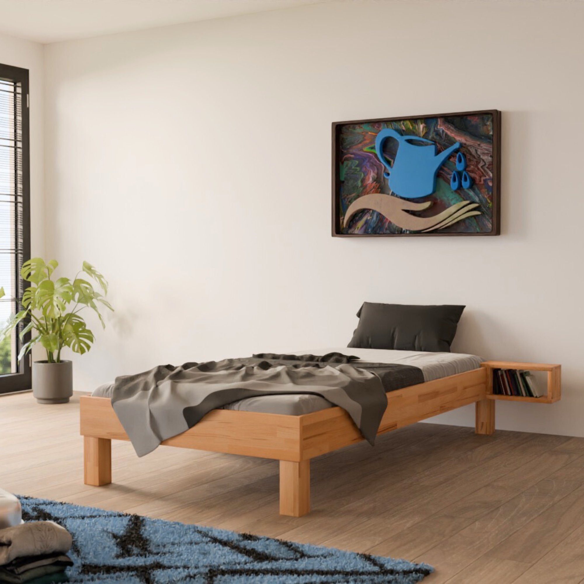 MeinMassivholz Futonbett PALMA Kernbuche (In verschiedenen günstig online kaufen
