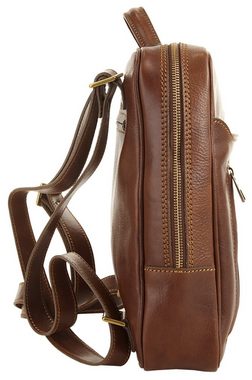 Piké Laptoprucksack, echt Leder, Made in Italy