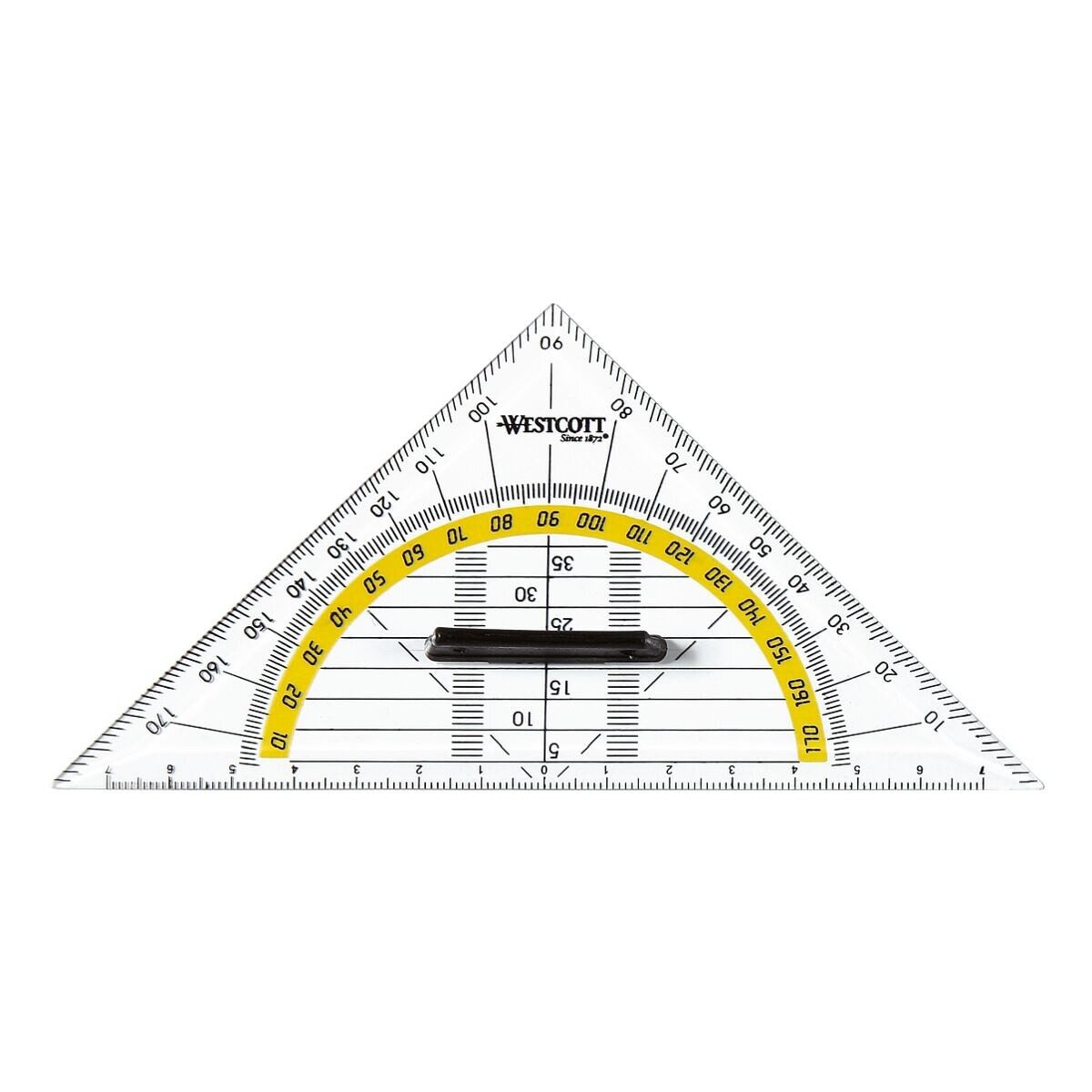 WESTCOTT Geodreieck, 14 cm, mit Griff