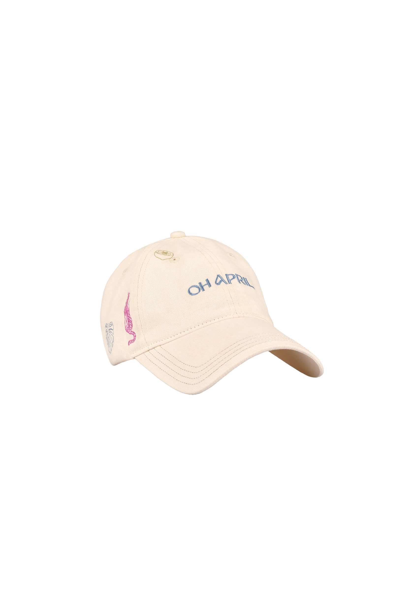 OH APRIL Baseball Cap Scribble Cap vanilla