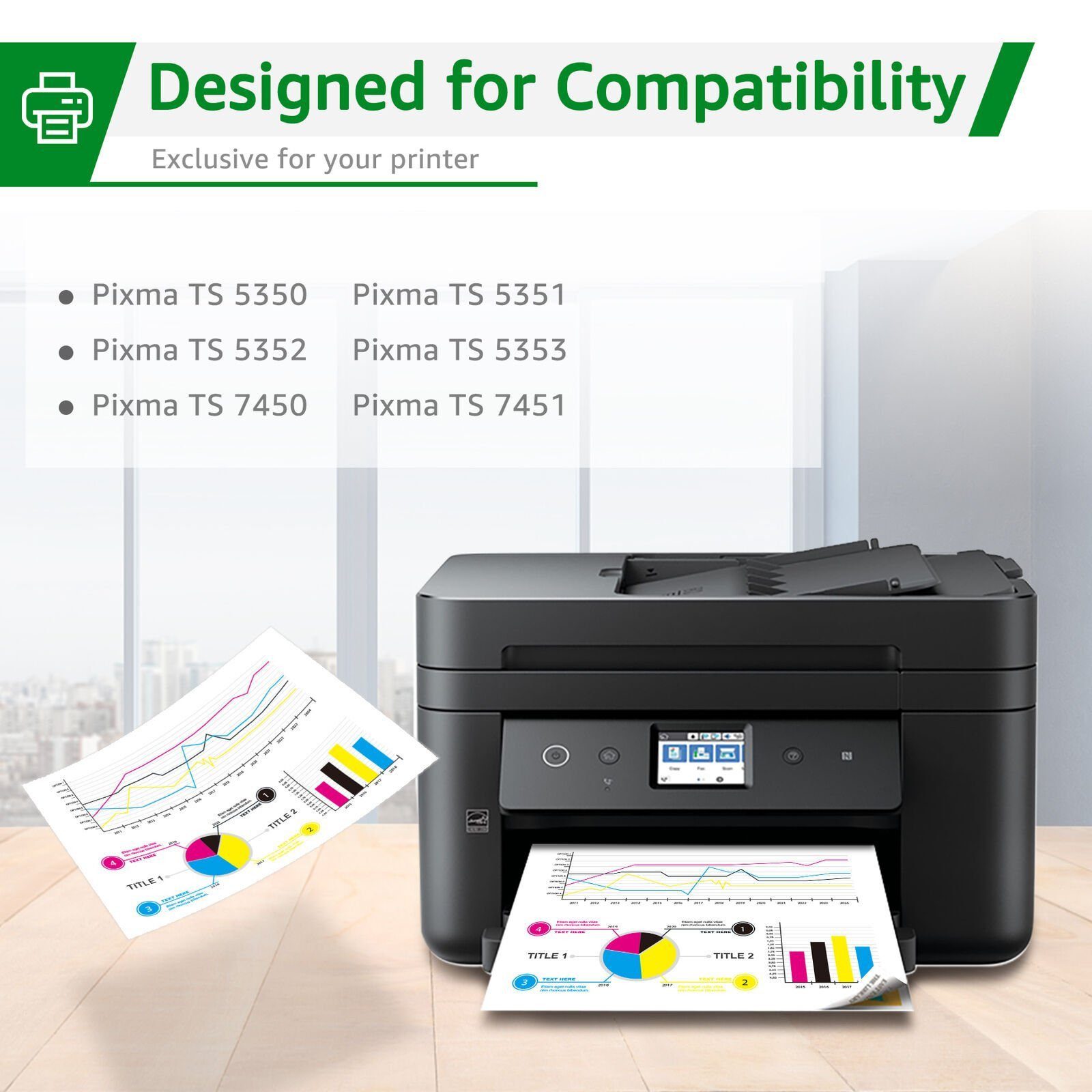 Greensky XXL Kompatibel für CANON 560 XL 561 XL PG-560XL CL-561XL Tintenpatrone (Kompatible für Pixma TS5350 TS7450 TS5351 TS5352 TS5353 TS7451 Drucker)