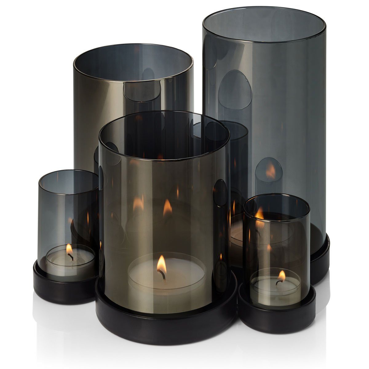 Windlicht Lichtermeer - Teelichthalter / Kerzenhalten / Glas Windlicht Set