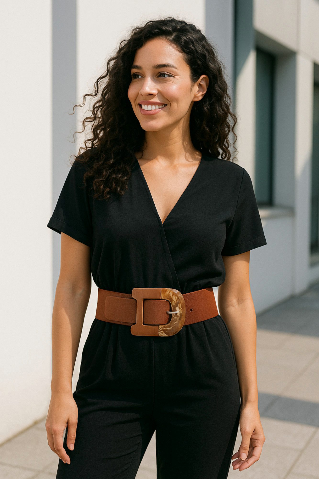 Ella Jonte Stretchgürtel Trendfarbe Braun Kupfer 70 - 95 cm elastischer Gür günstig online kaufen