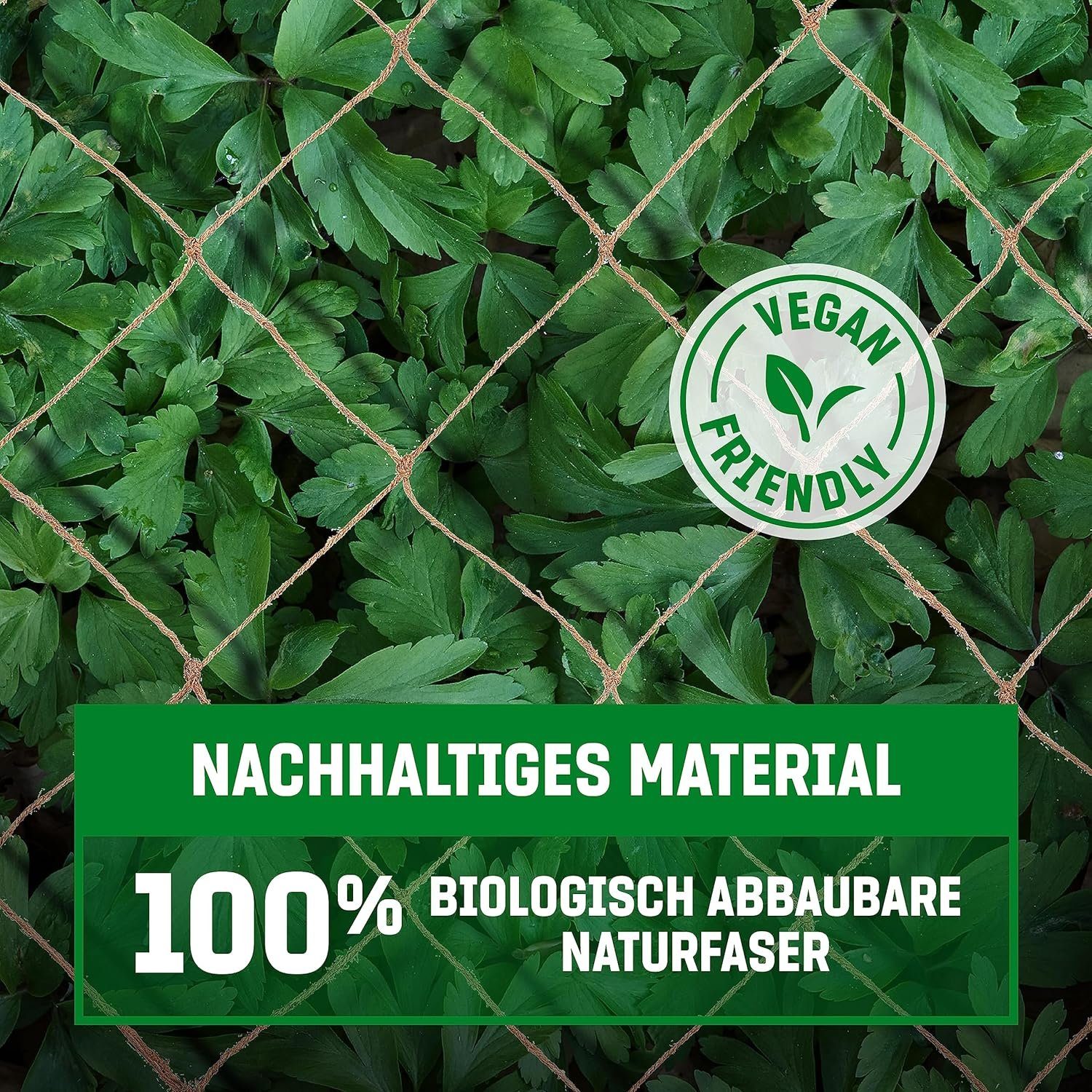 GardenGloss Rankhilfe Jute Ranknetz: Robust und vielseitig einsetzbar für Gurken, Tomaten – Bild 4 von 5