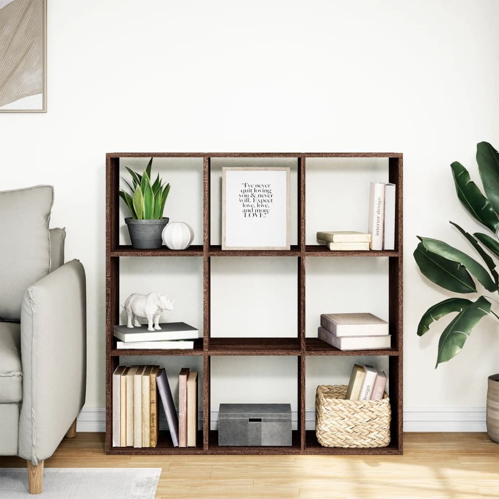 vidaXL Bücherregal Raumteiler-Bücherregal Braun Eichen-Optik 102x29x103,5 günstig online kaufen