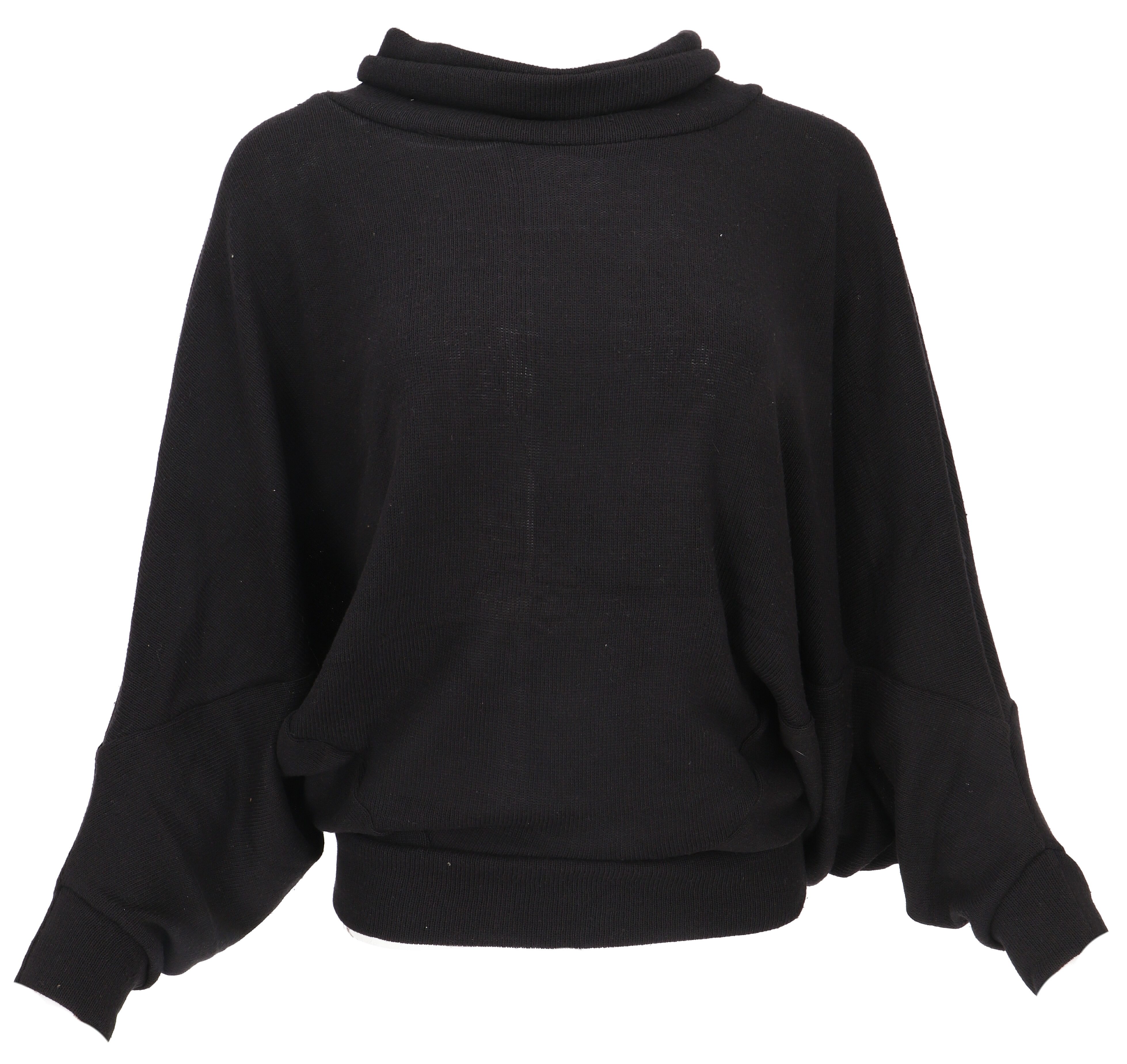 Guru-Shop Longsleeve Oversize Shirt, Rollkragen Strickshirt, günstig online kaufen