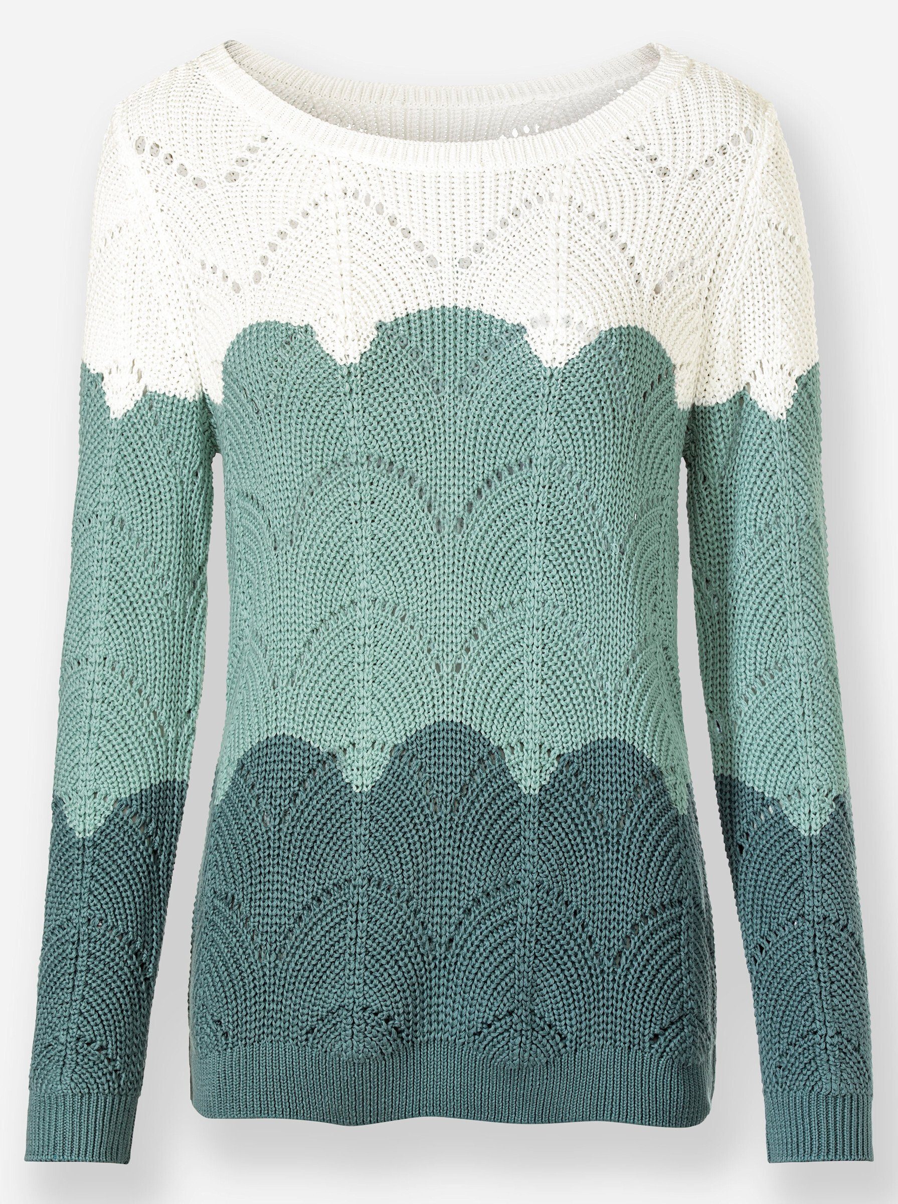 Witt Strickpullover Pullover Langarm Ajour