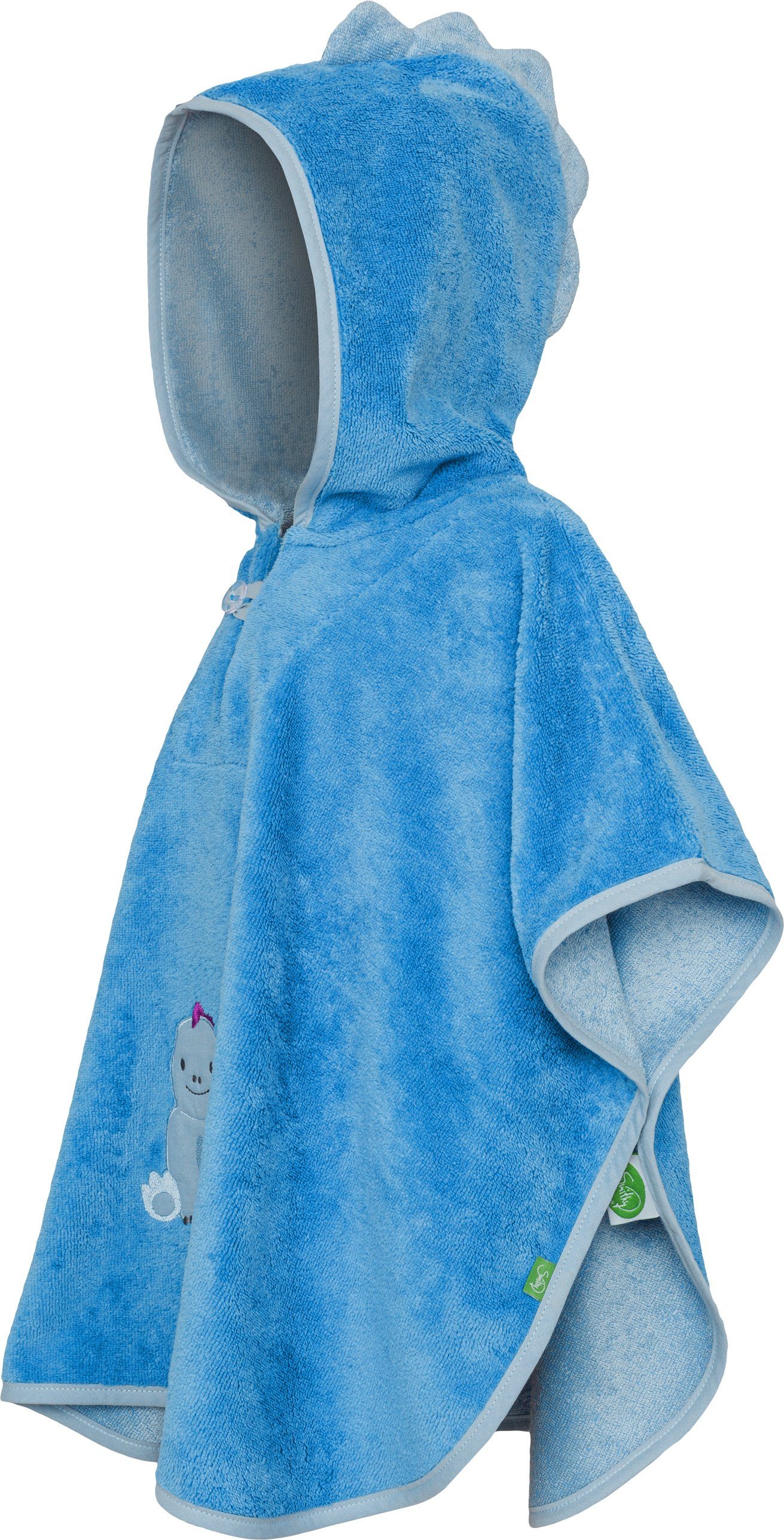 Smithy Badeponcho Baby Dino, 55x70, Baumwoll-Mischung, mit Druckknöpfen am Armloch