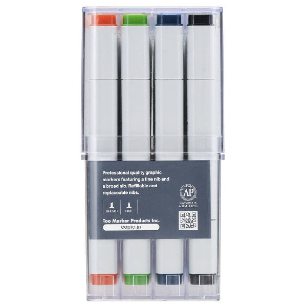 COPIC Marker Set A 72St - Grundfarben für Design und Illustration, (1-tlg)