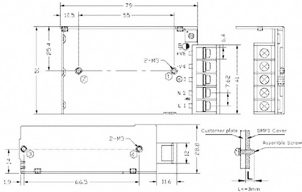 TracoPower TXM 025-112 AC/DC-Einbaunetzteil 2.1 A 25 W 13.2 V/DC 1 St AC/DC-Einbaunetzteil
