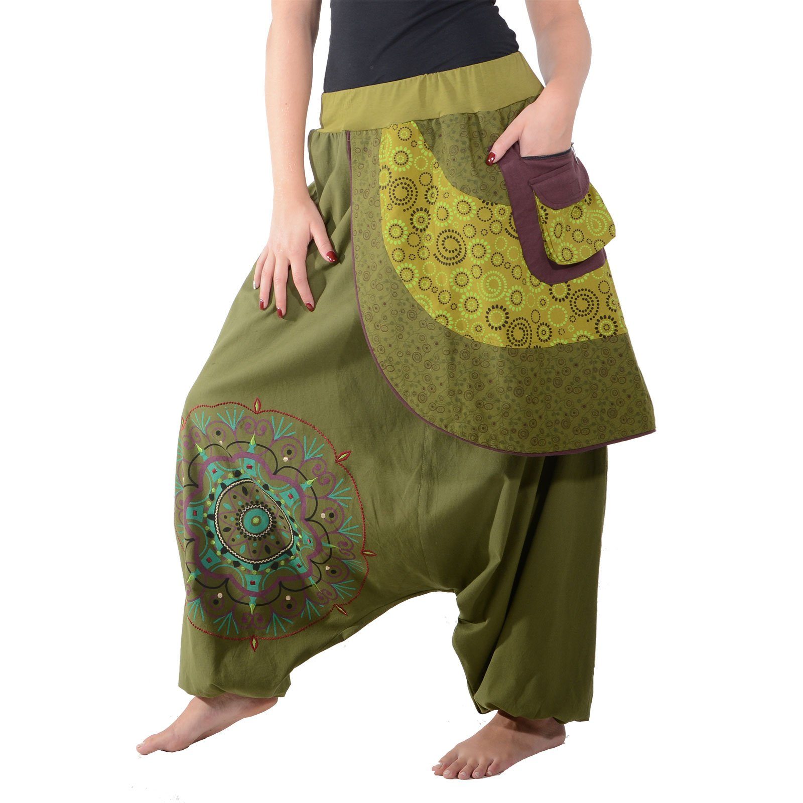 KUNST UND MAGIE Haremshose Kunst&Magie Bunte Ibiza Style Haremshose Baumwol günstig online kaufen