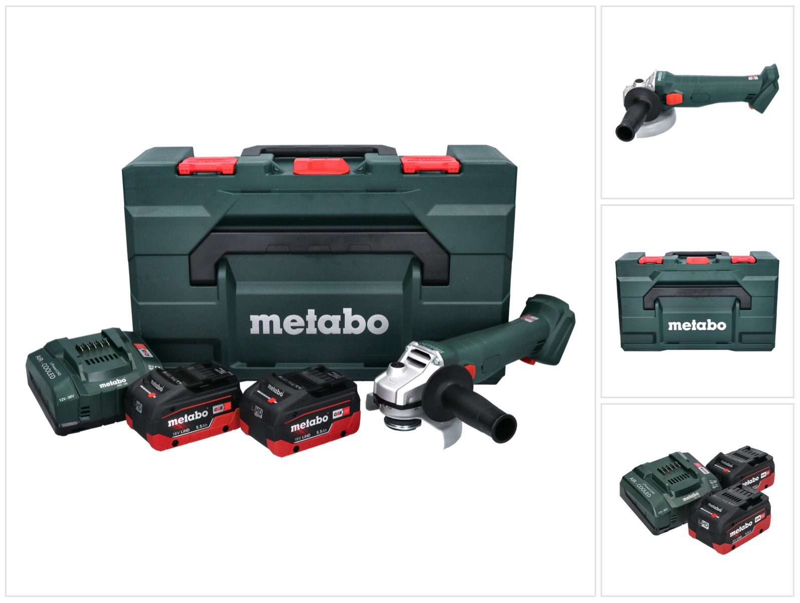 metabo Winkelschleifer W 18 L 9-125 Quick Akku Winkelschleifer 18 V 125 ...