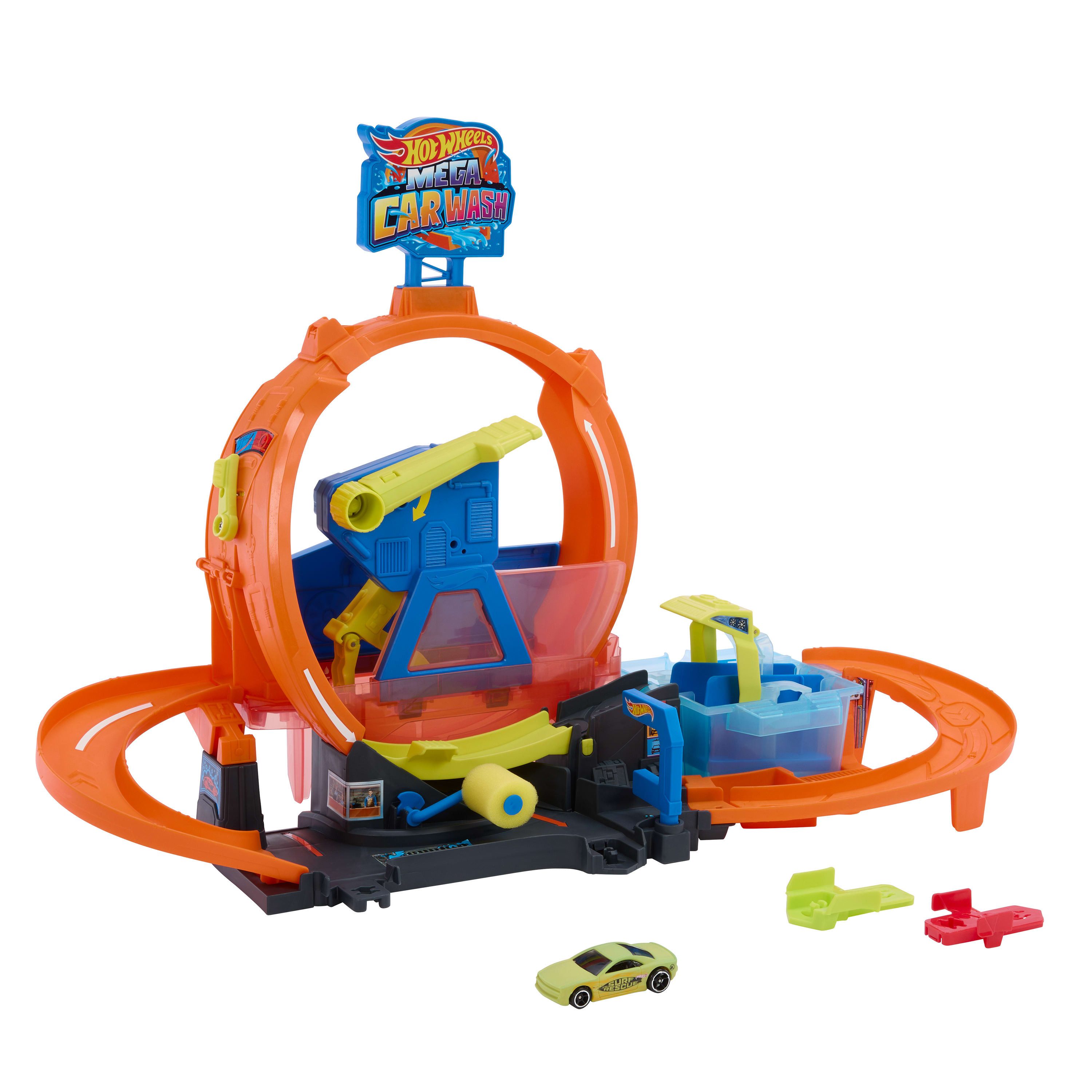 Hot Wheels Autorennbahn Hot Wheels City Mega Loop Auto-Waschanlage