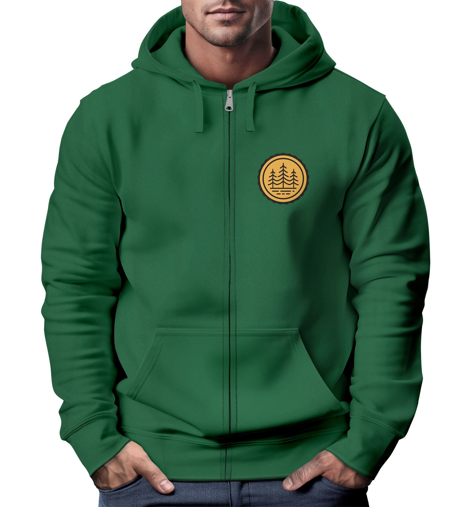 Neverless Sweatjacke Zip Hoodie Herren Outdoor günstig online kaufen