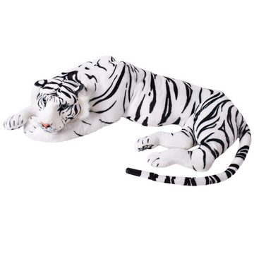 TE-Trend Kuscheltier Weißer Tiger Deko Plüschtier Raubkatze Großkatze 70cm
