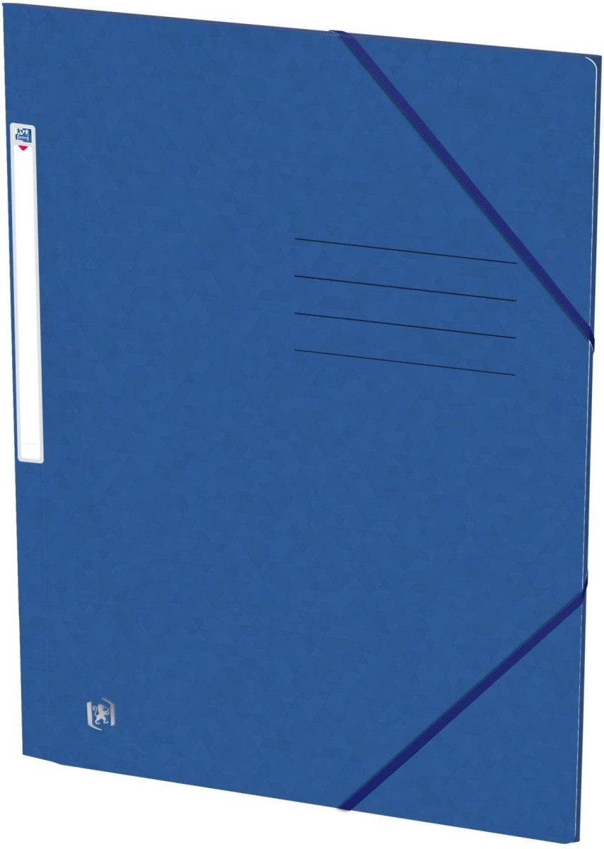 OXFORD Fächermappe Eckspannmappe Top File+ A4 3 Klappen blau