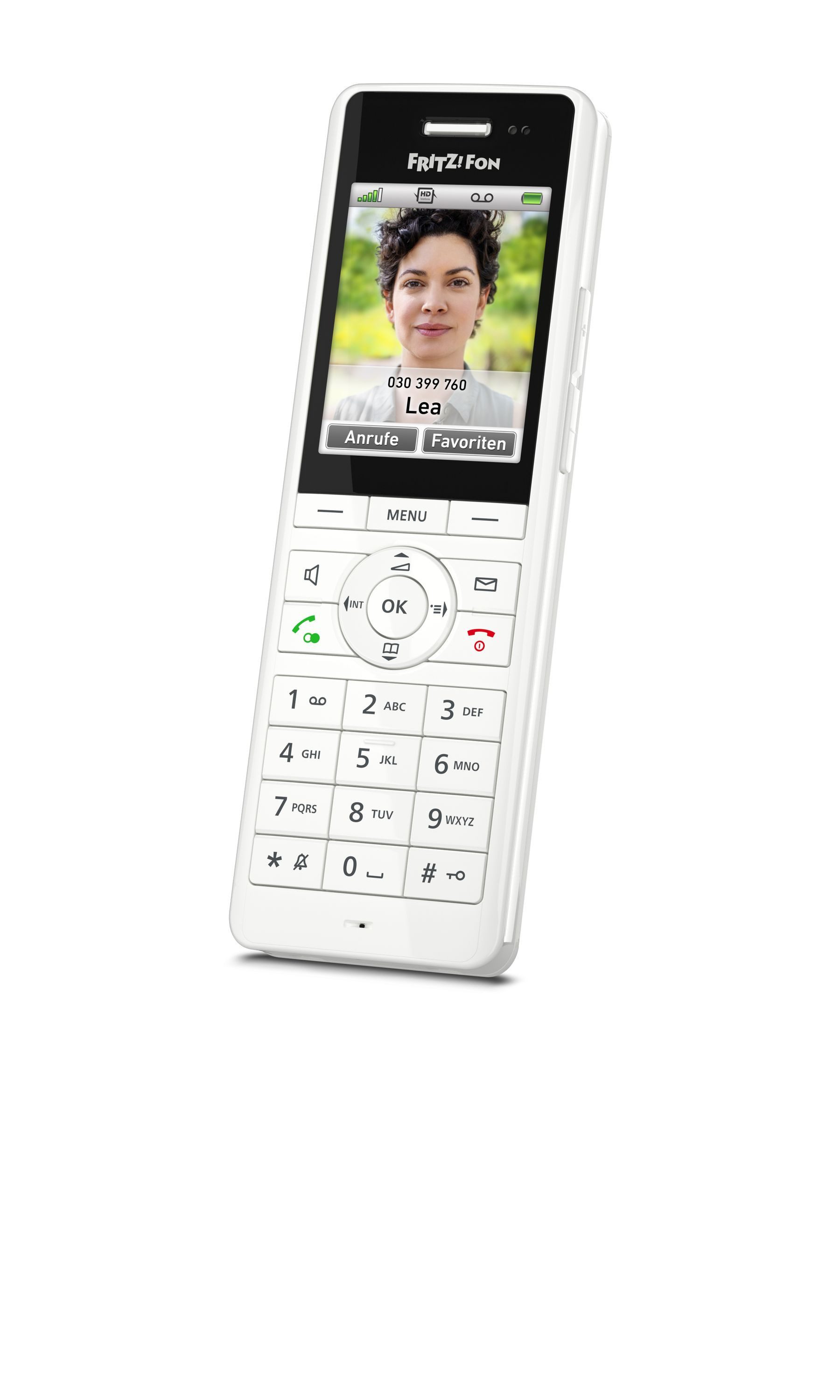 Fritz! FRITZ!Fon X6 weiß Schnurloses DECT-Telefon (Mobilteile: 1, GAP, DECT, HD-Telefonie, 2,4" Farbdisplay, Smart Home, Headset, DECT Eco)