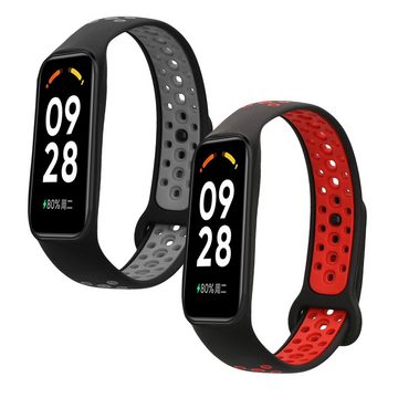 kwmobile Uhrenarmband 2x Sportarmband für Xiaomi Smart Band 8 Active, Armband TPU Silikon Set Fitnesstracker