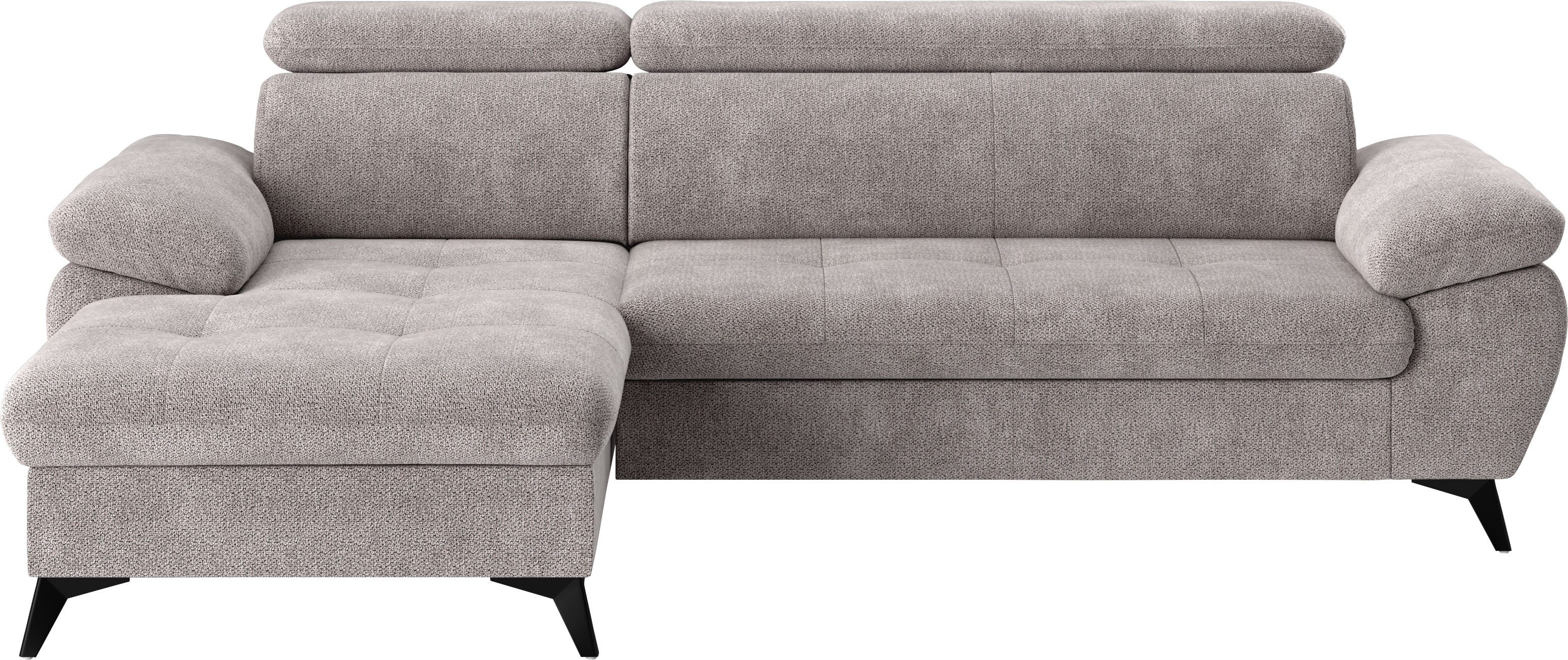 COTTA Ecksofa Hudson L-Form, mit Kopfteilverstellung, günstig online kaufen