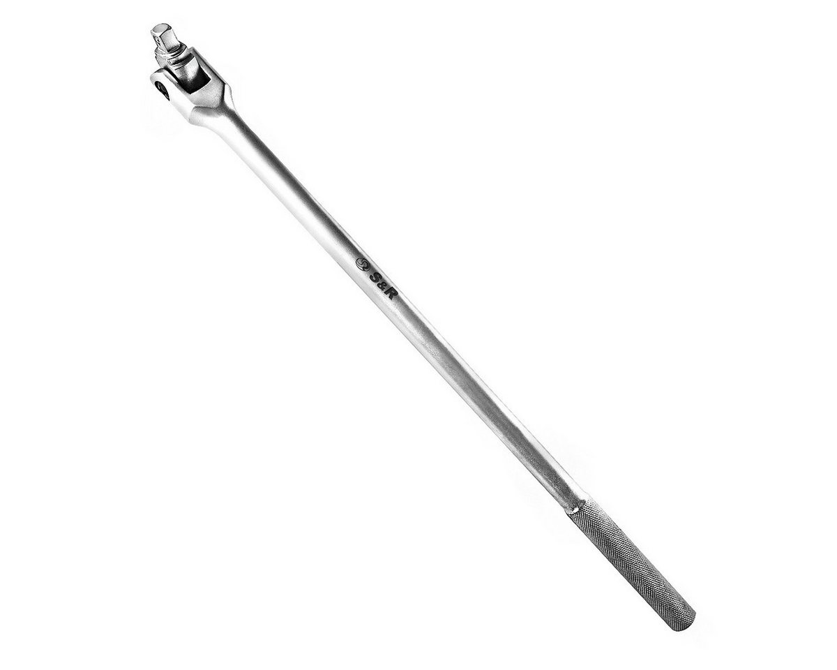 Thumbnail - S&R Drehmomentschlüssel Gelenkgriff, Drehgriff 3/4", 600mm Ø 16 mm, mit 180-Grad Gelenk, Extra Belastbar, für Stecknüsse...