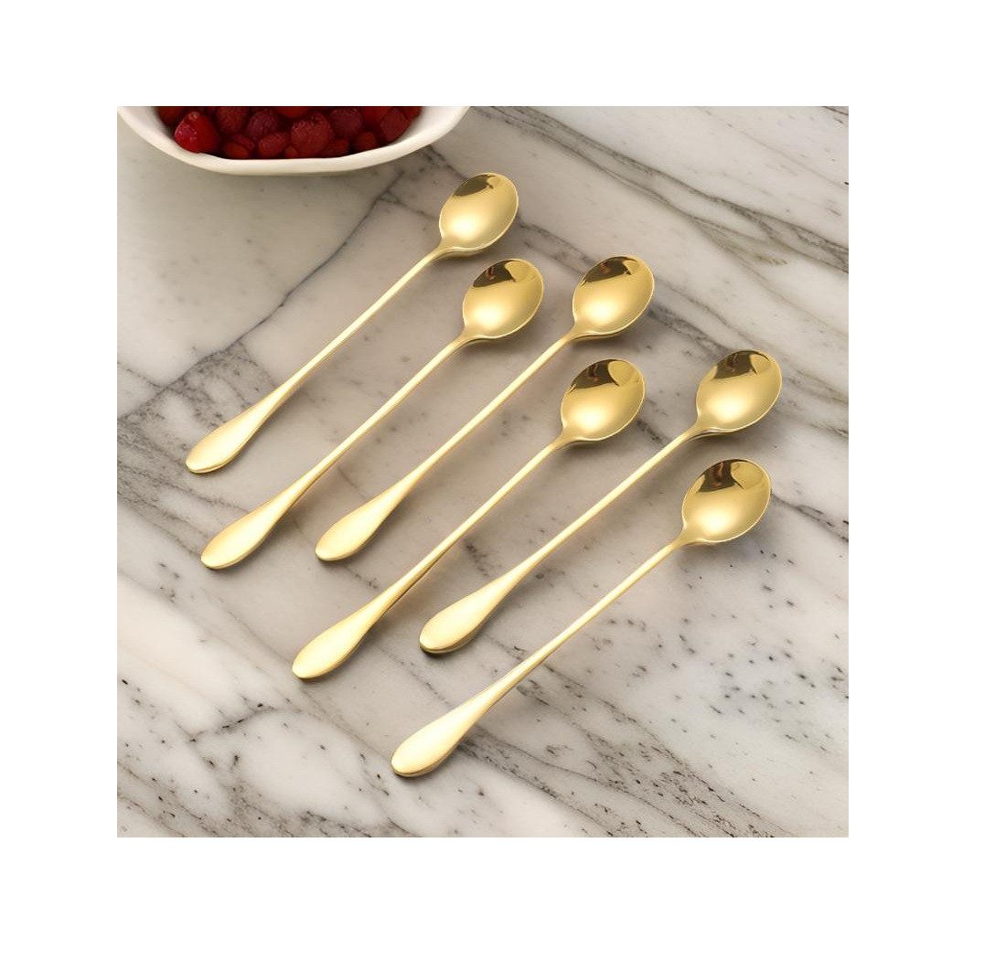 Cheffinger Besteck-Set 12er Set Latte Macchiato Cocktaillöffel Longdrinklöffel Löffel L20cm