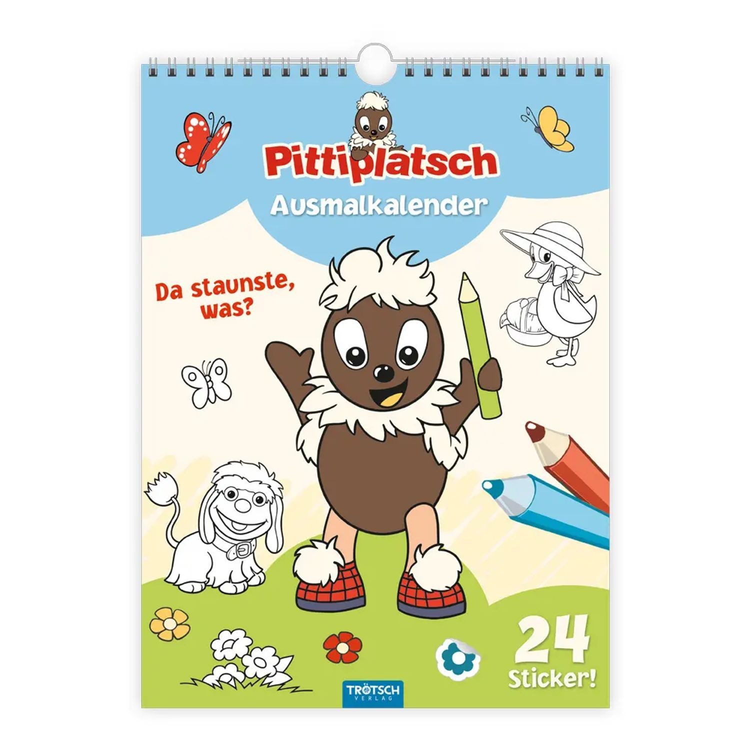 Trötsch Verlag Wandkalender Trötsch Ausmalkalender immerwährend Pittiplatsch