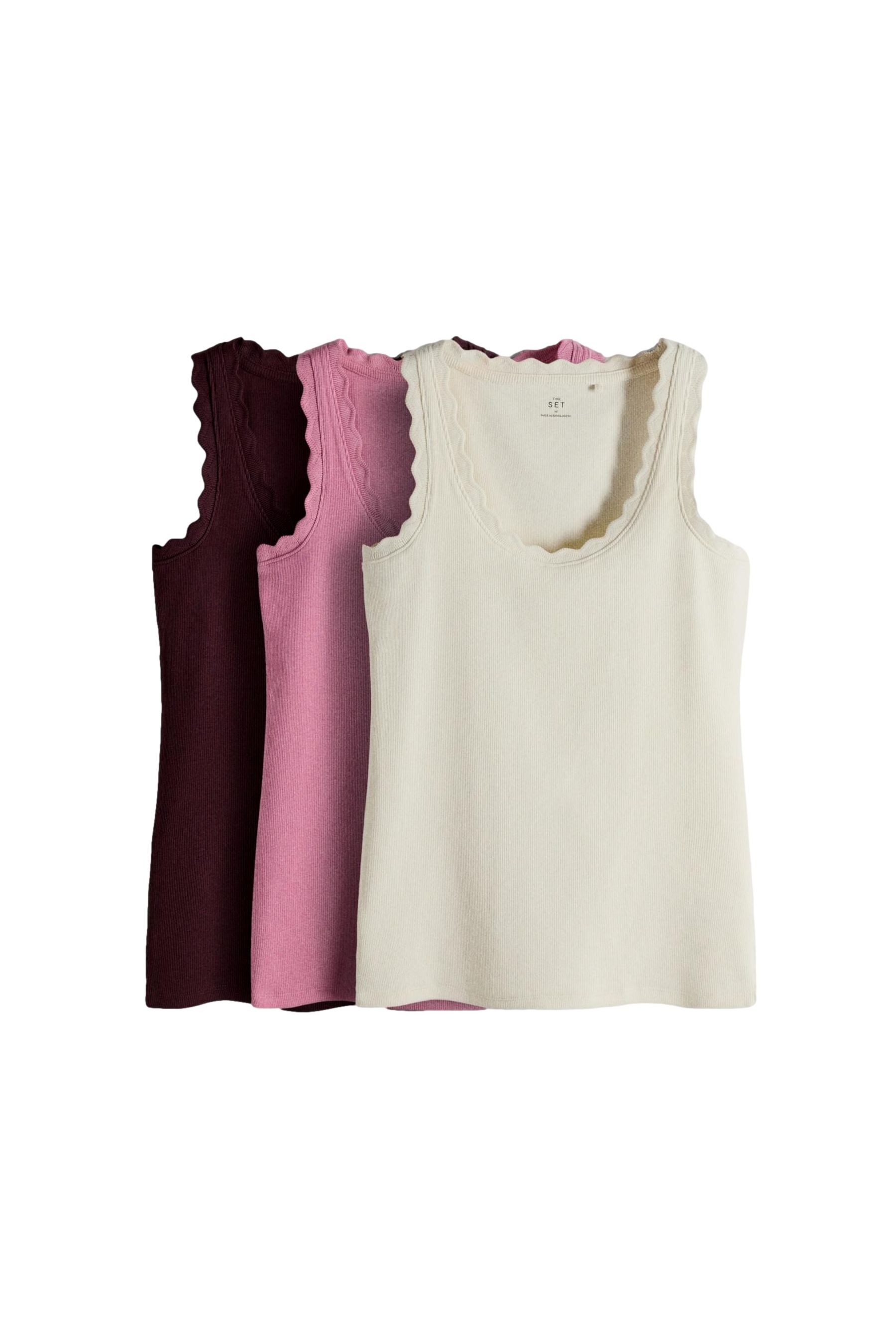 Trägertop The Set Gerippte Trägertops, 3er-Pack