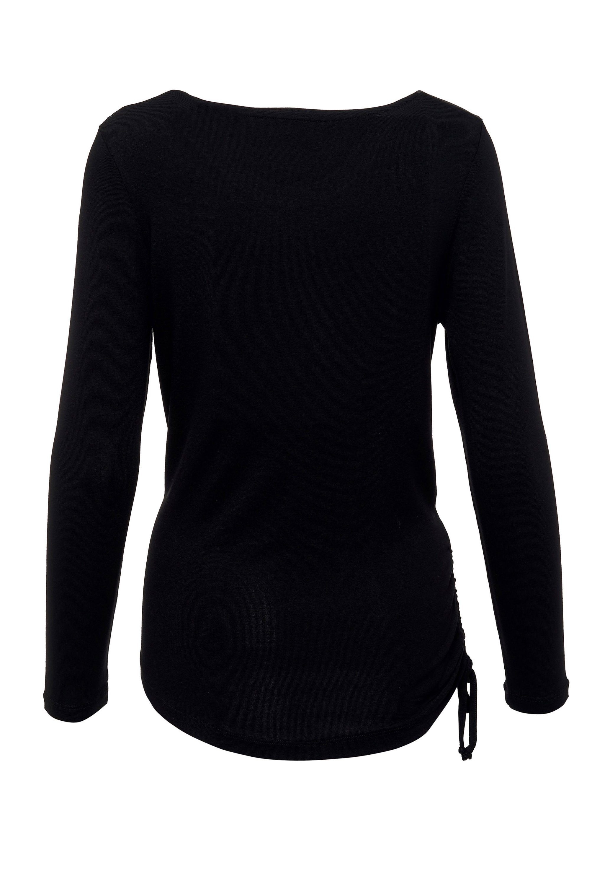 Decay Langarmshirt coolem schwarz mit Vintage-Aufdruck