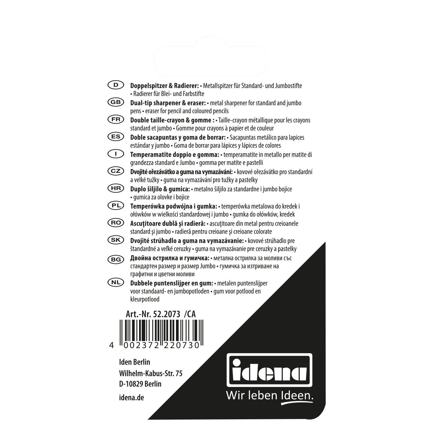 Idena Anspitzer Idena 522073 - Radierer und Doppelanspitzer, 2- teilig, 1 Set – Bild 3 von 5