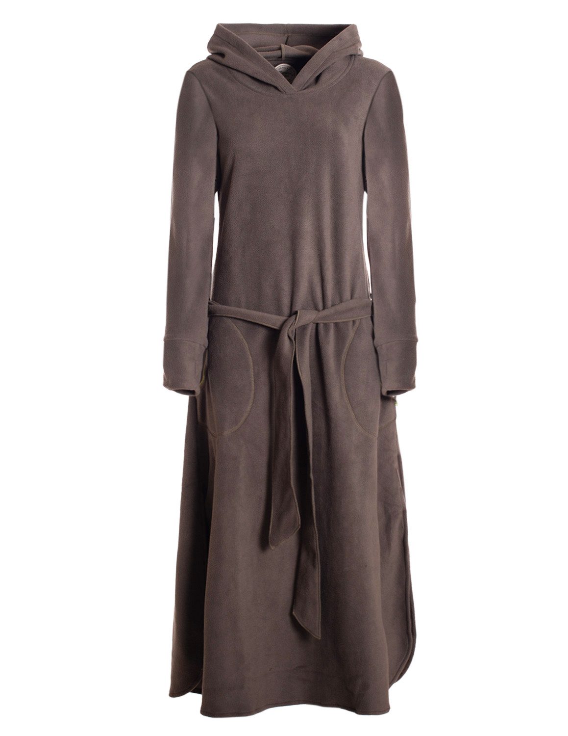Vishes Maxikleid Langes Fleecekleid mit Kapuze, Daumenlöchern und ...