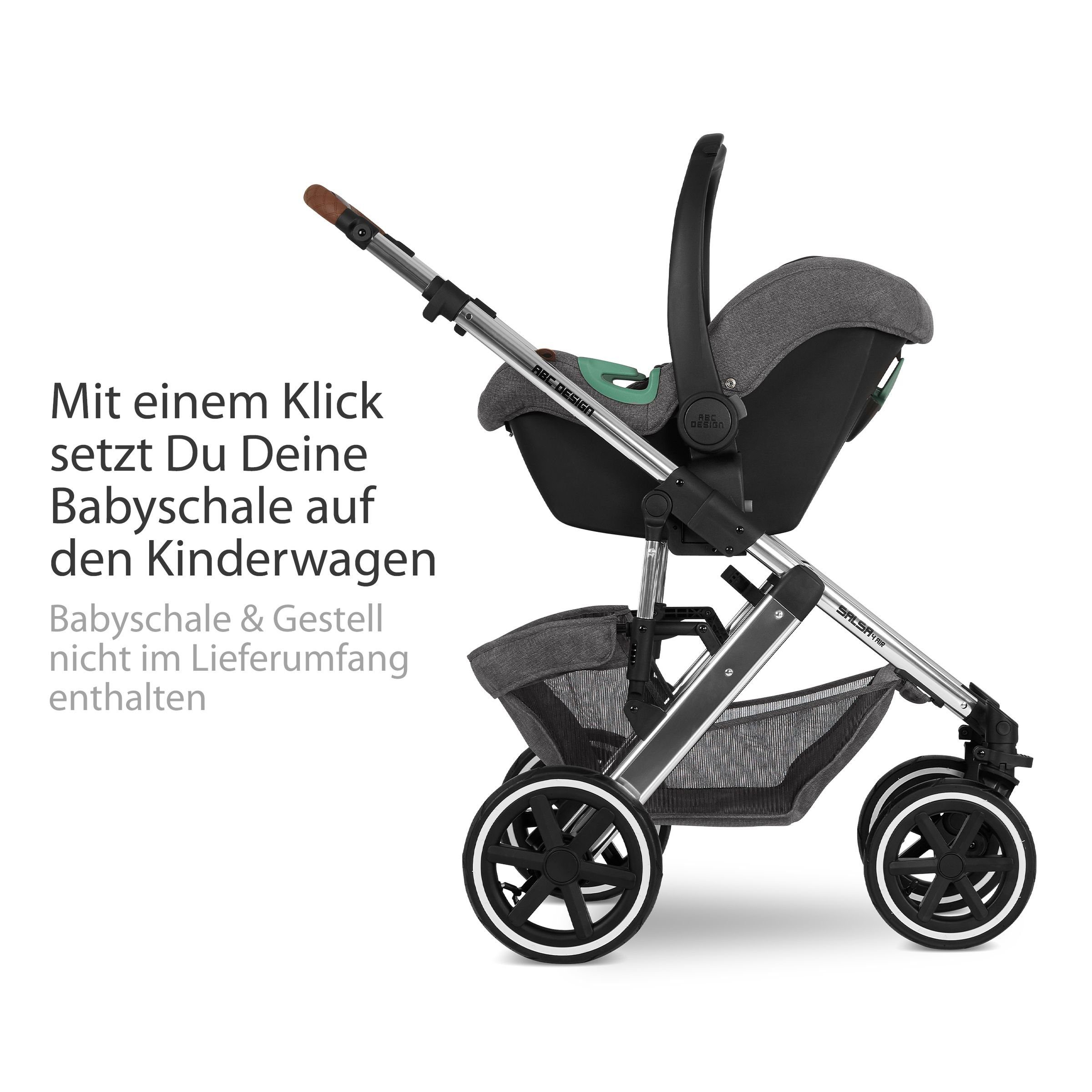 ABC Design Adapter für Autositz Adapter für Salsa, Condor, Turbo, Tereno, Viper, Zoom, Samba, kinderleicht zu montieren, komfort, aus Kunststoff, ‎320 Gramm