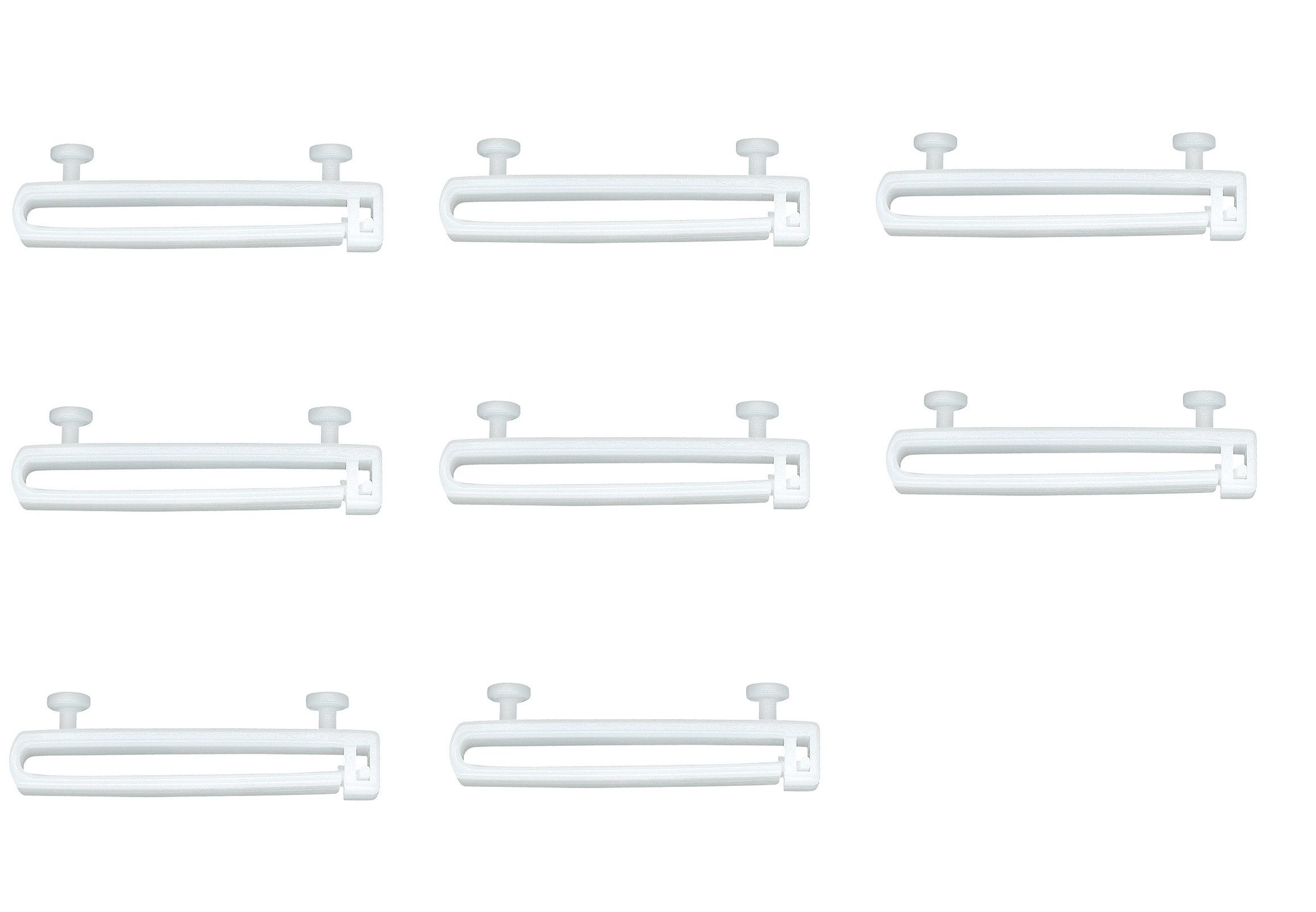 Clever-Kauf-24 Schlaufengleiter 8 tlg. Schlaufengleiter mit Flachkopf, weiß günstig online kaufen