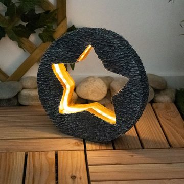 etc-shop Gartenleuchte, LED-Leuchtmittel fest verbaut, Warmweiß, Solarleuchte Gartendeko für Außen Tischdeko Solarleuchte goldfarben