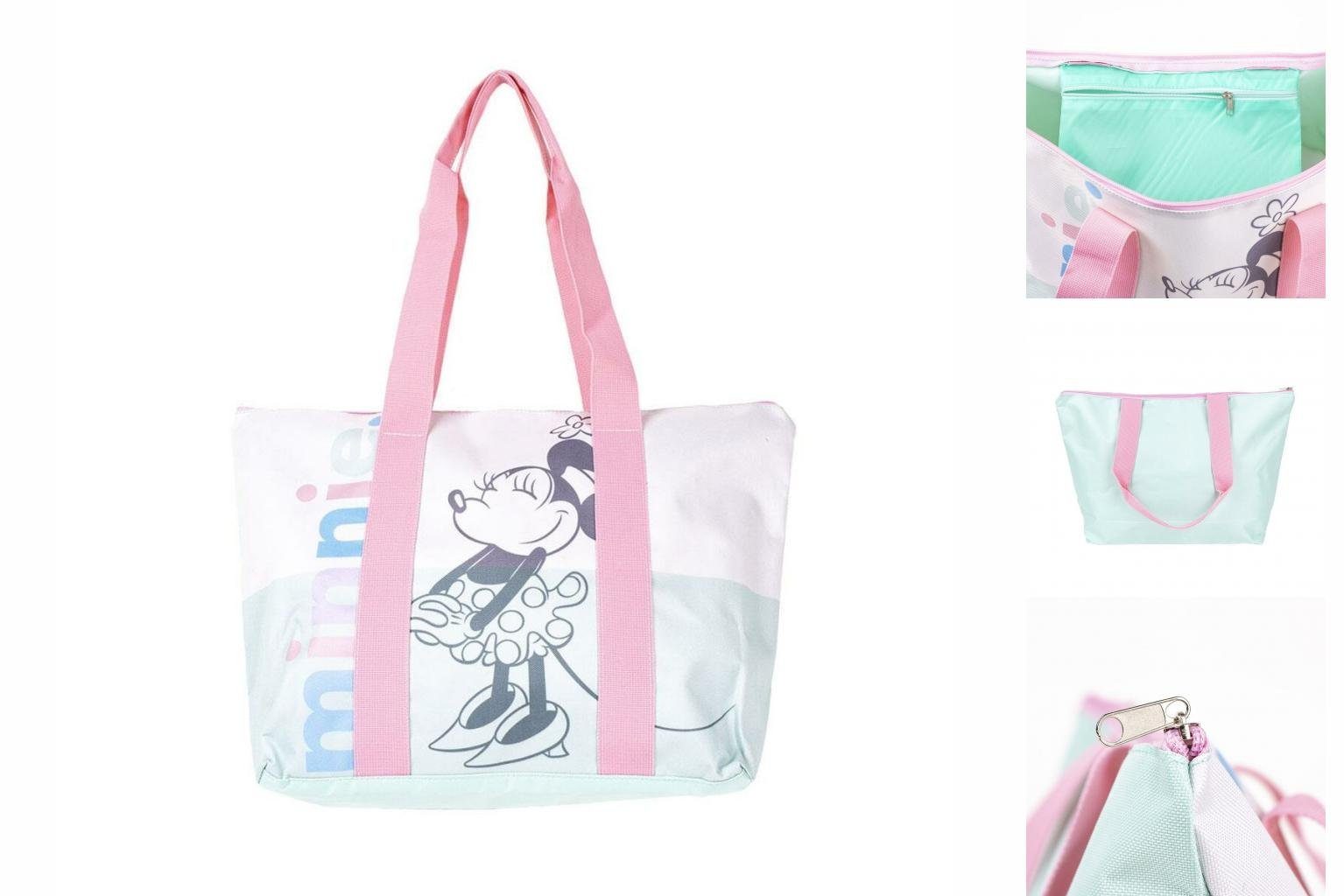Disney Minnie Mouse Handtasche Minnie Maus Strandtasche Minnie Mouse Rosa grün 47 x 33 x 15 cm