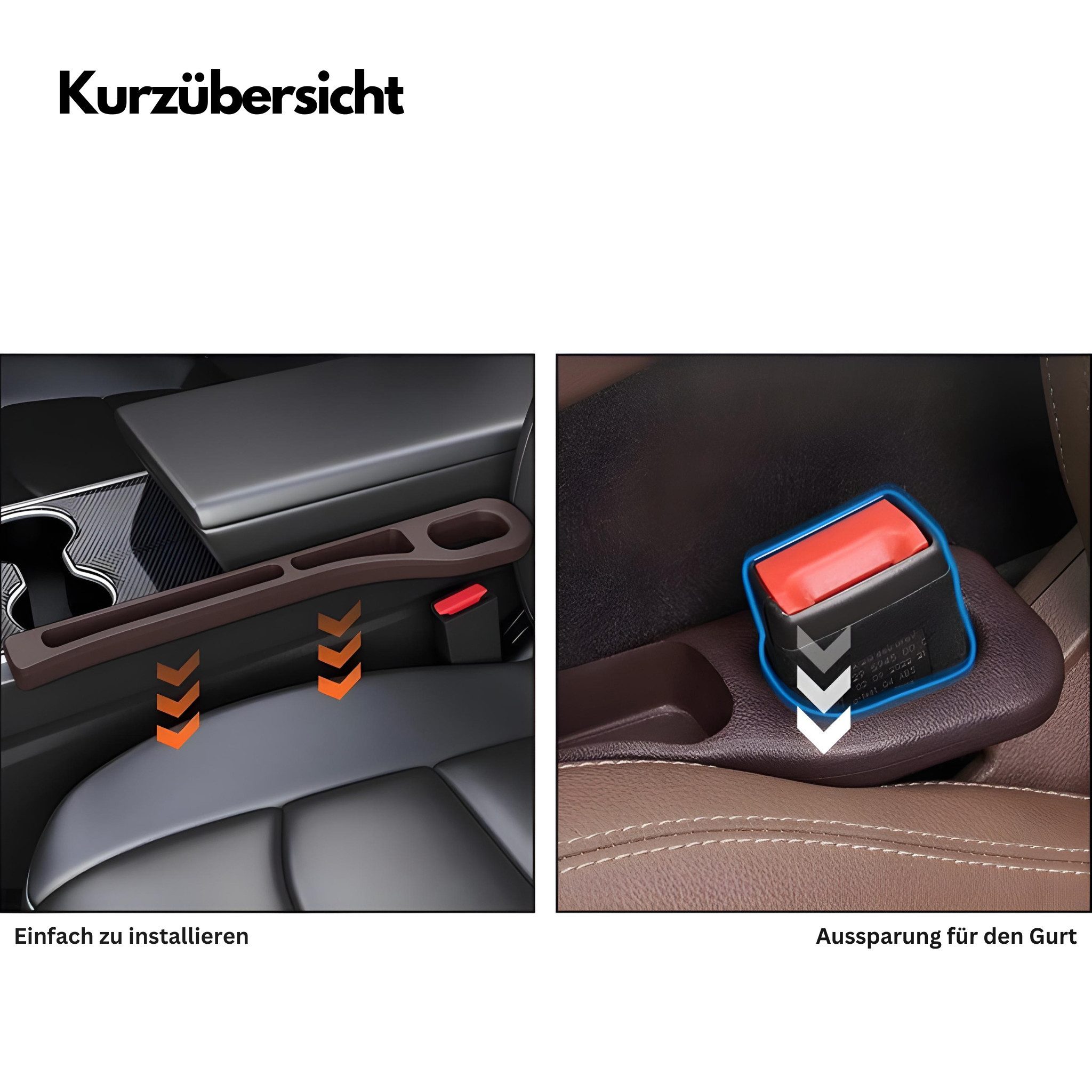 HS.SUPPLY Autositzschutz 2X Auto Sitzlückenfüller, Auto Organizer, Auto Gadgets