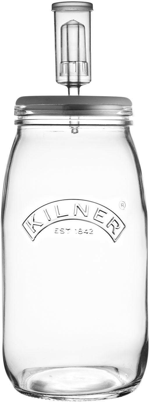 KILNER Keramik, (1-tlg), Liter, Silikon, Fermentationsglas, zum mit Fermentieren, 3 Rezeptbuch Glas,