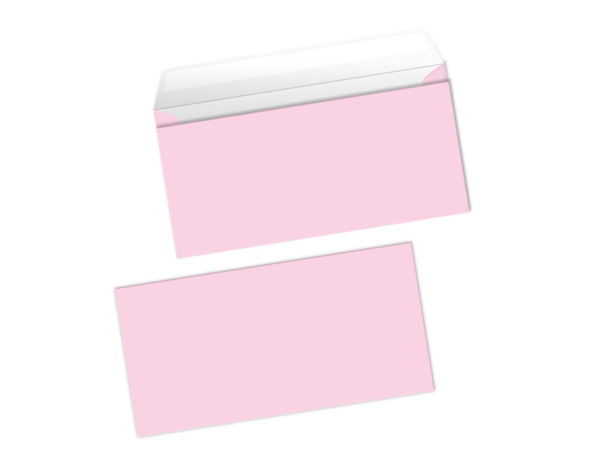 JUNAPACK Briefumschlag Umschlag rosa DIN lang Format ohne Fenster Umschläge selbstklebend, Selbstklebende Briefumschläge pink, Pastell – hochwertig & praktisch