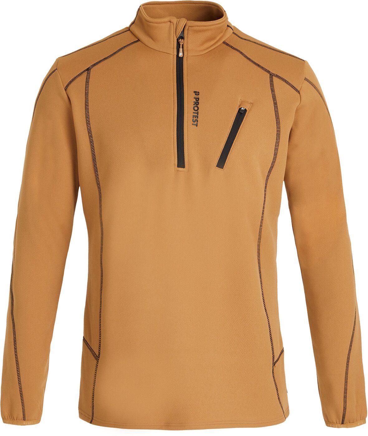 Protest Skianzug HUMANS 1/4 zip top Fudgecamel