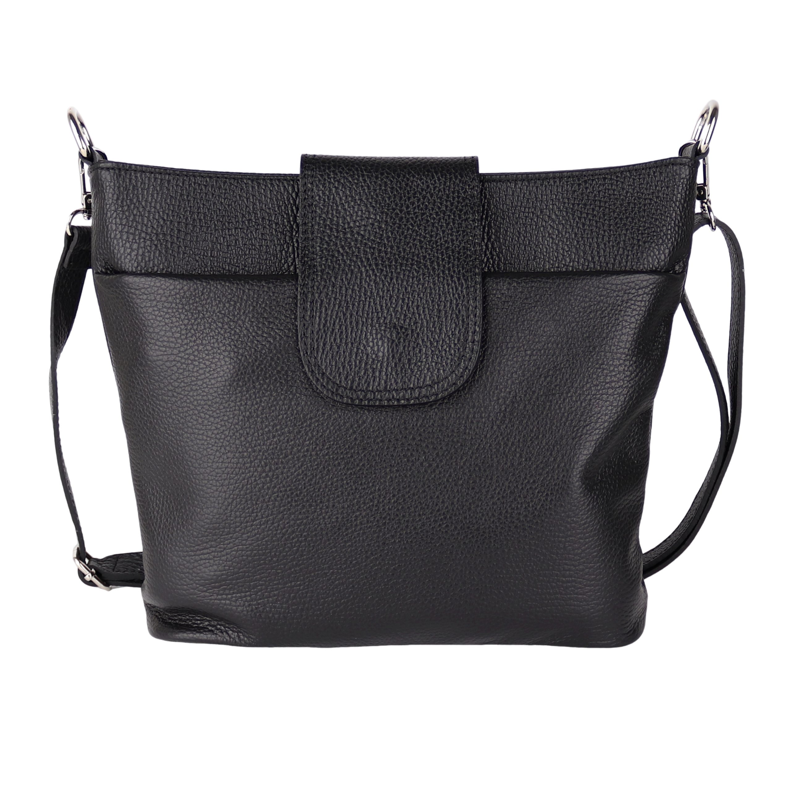 MIRROSI Umhängetasche Damen, Crossbody Bag, Echtleder Made in Italy (1 Tasche 1 Gurt), verstellbaren Schulterriemen), 30x24,50x9cm (BXHXT) viel Stauraum