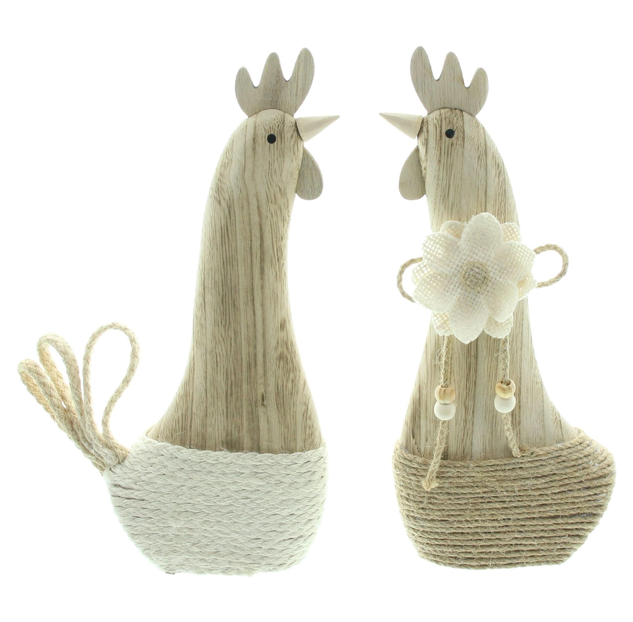 Dekofigur Huhn "Bertha & Louise", 2er Set