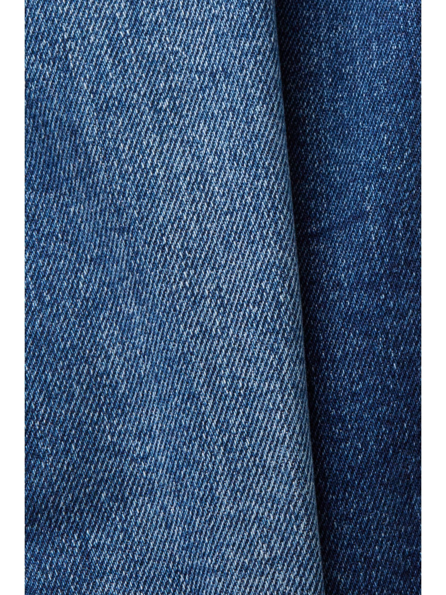 Esprit Passform Jeans Straight-Jeans WASHED mit BLUE Recycelt: schmaler LIGHT