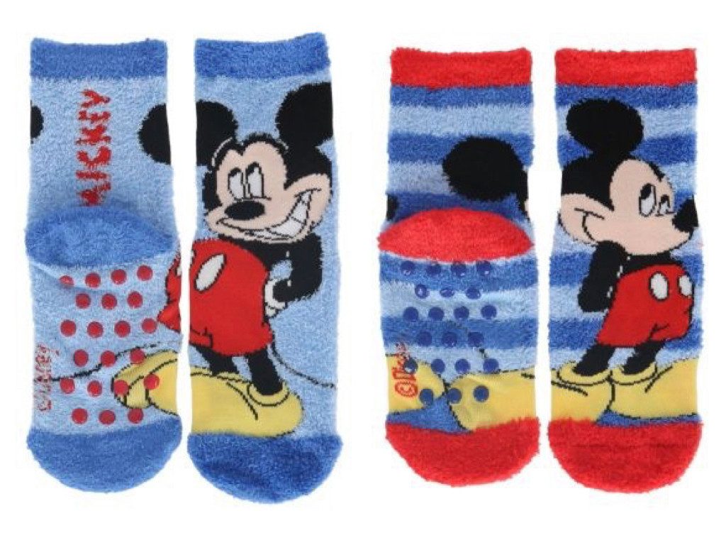Disney Mickey Mouse ABS-Socken 2er Pack Stoppersocken Anti Rutsch Socken Mickey Mouse