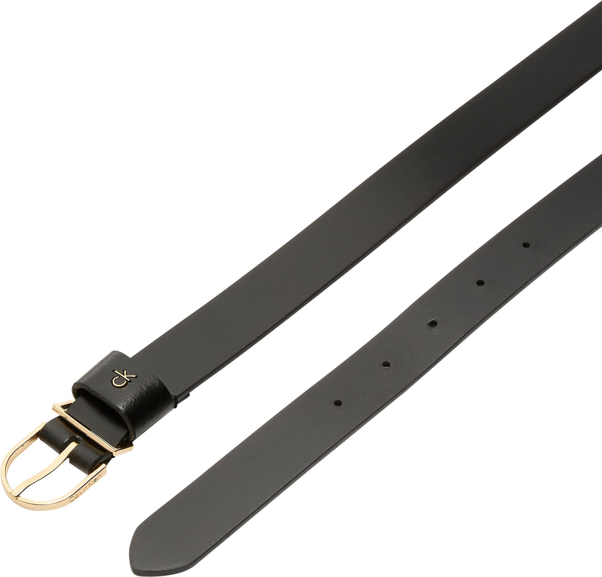 Calvin Klein Ledergürtel CK METAL LOOP ROUND BUCKLE 25MM Größenverstellbar günstig online kaufen