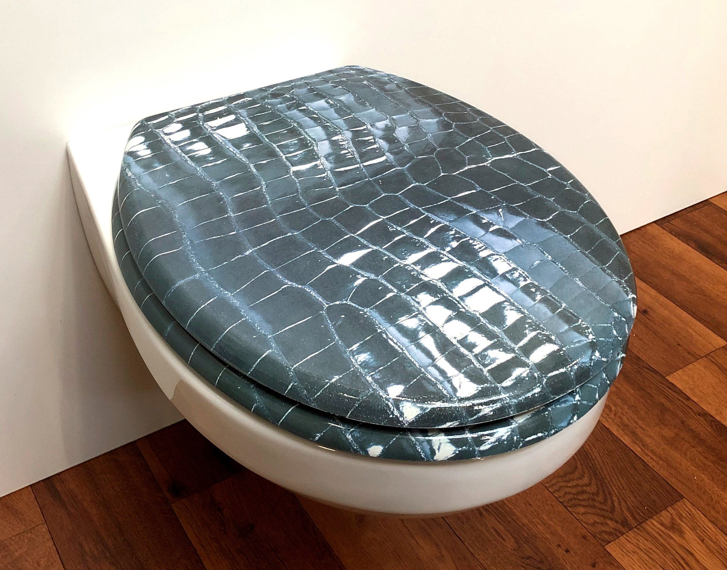 ADOB WC-Sitz Leder, mit messingverchromten Scharnieren günstig online kaufen